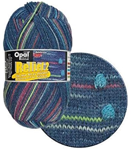 Amazon | 毛糸 Opal-オパール- レリーフ2 Flieder 9662.ライラック系